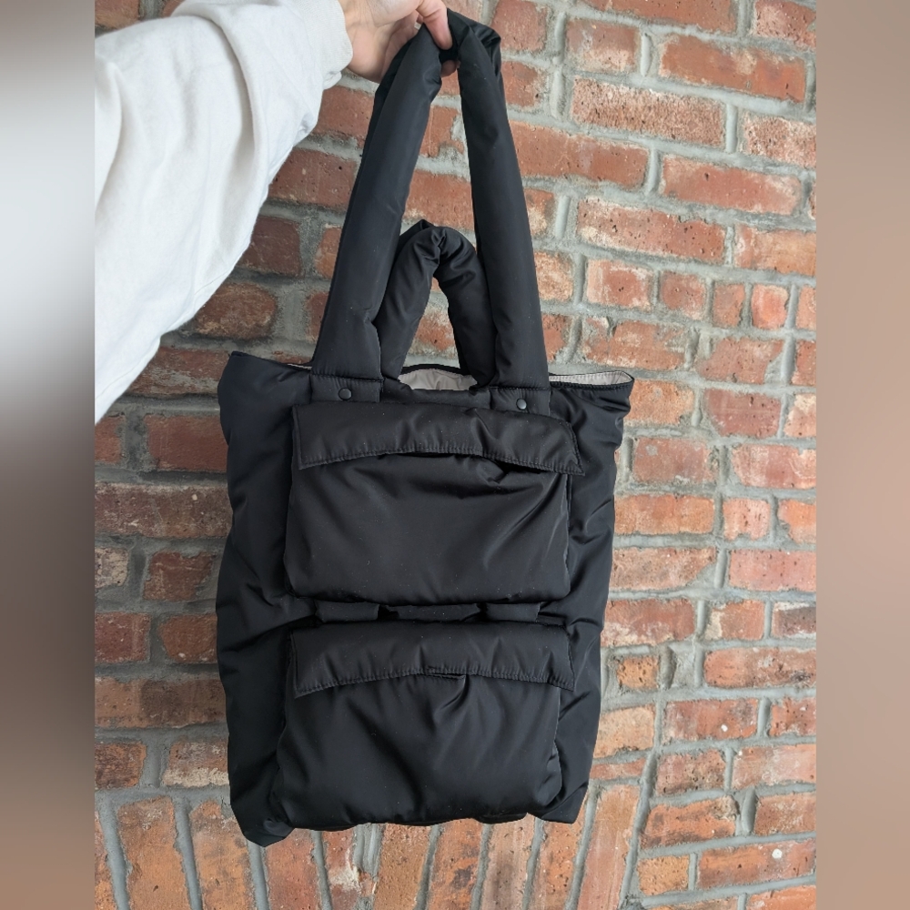 Dagne Dover Black Jemi Cargo Puff Tote - Picture 2 of 10
